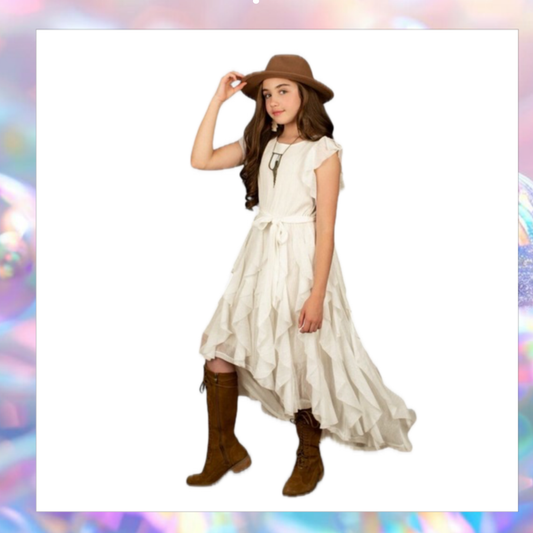 Joyfolie Mia Joy Roza Dress in Ecru