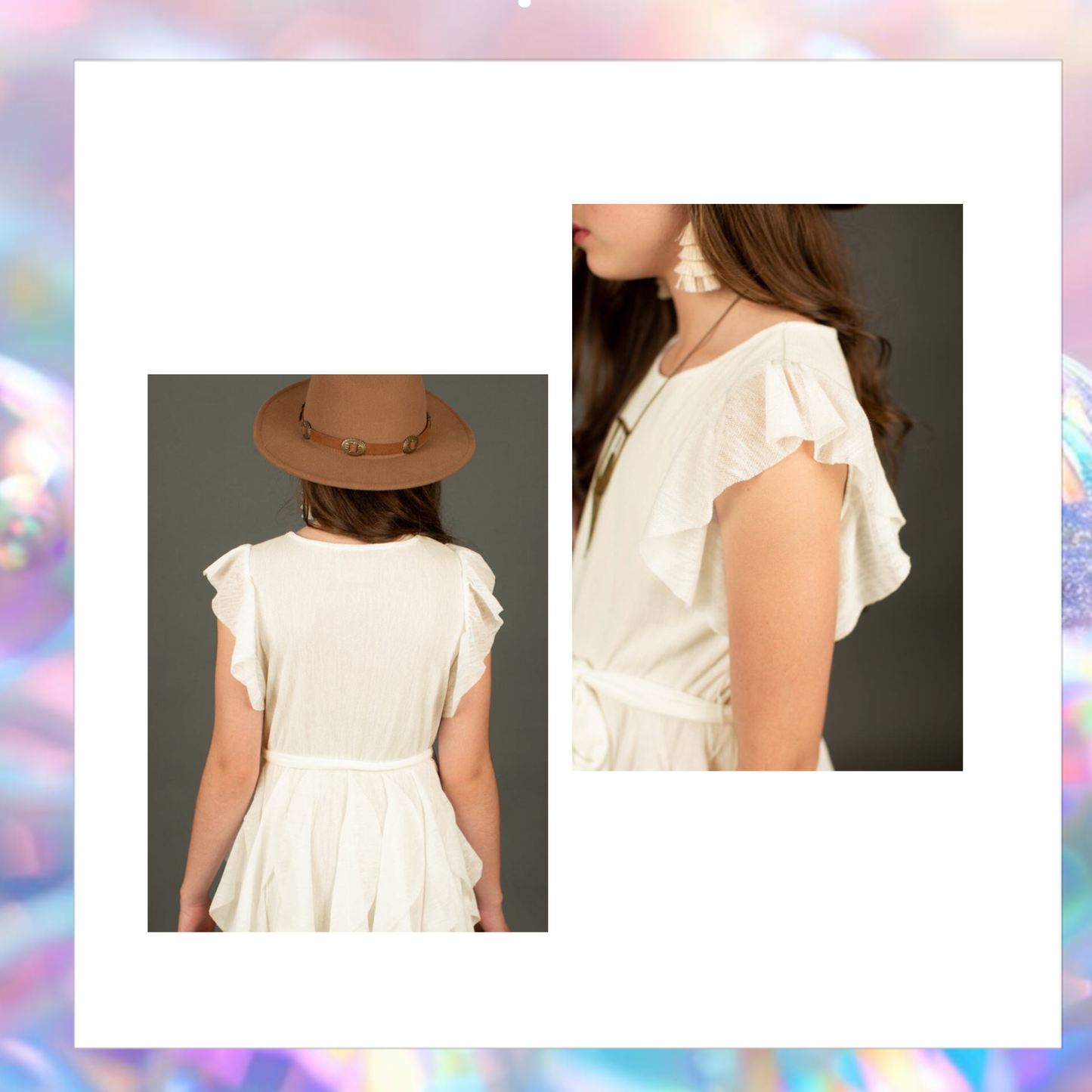 Joyfolie Mia Joy Roza Dress in Ecru
