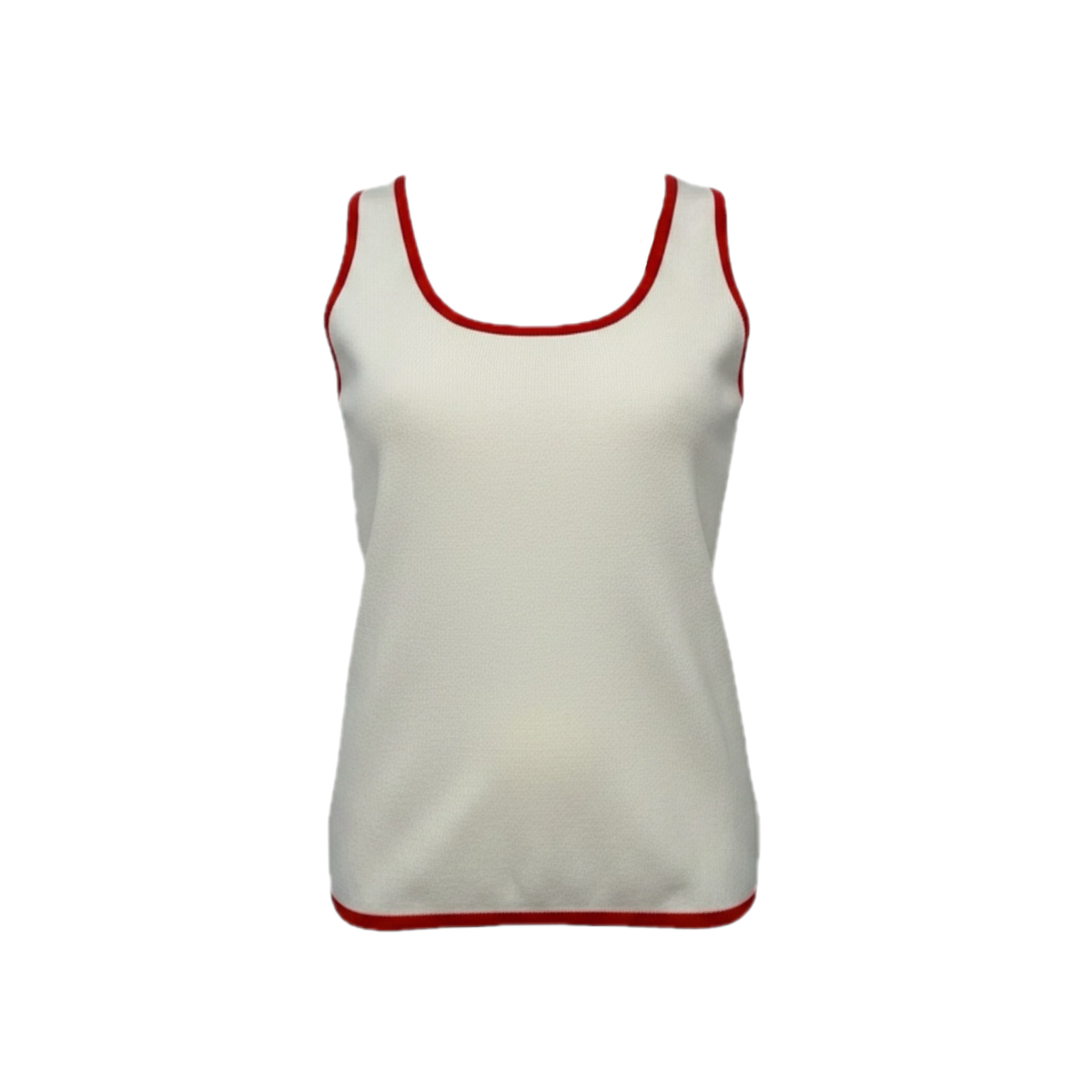 Dokotoo Chic Cream Tank Top with Orange Trim size Small and Medium NWT