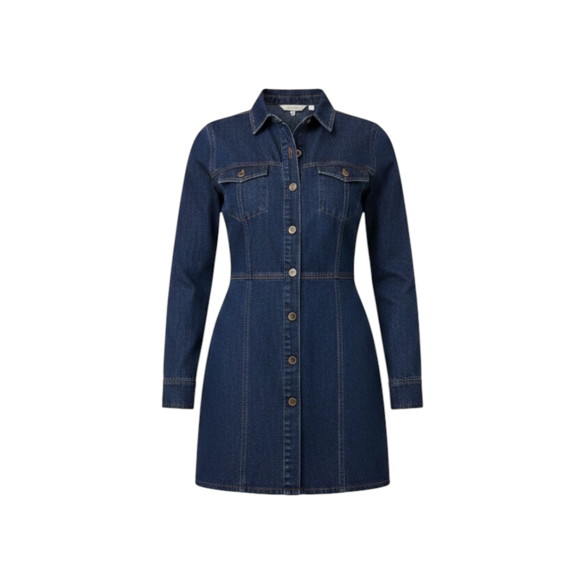 Frye Dark Blue Denim Button-Front Mini Dress size Medium and Large NWOT
