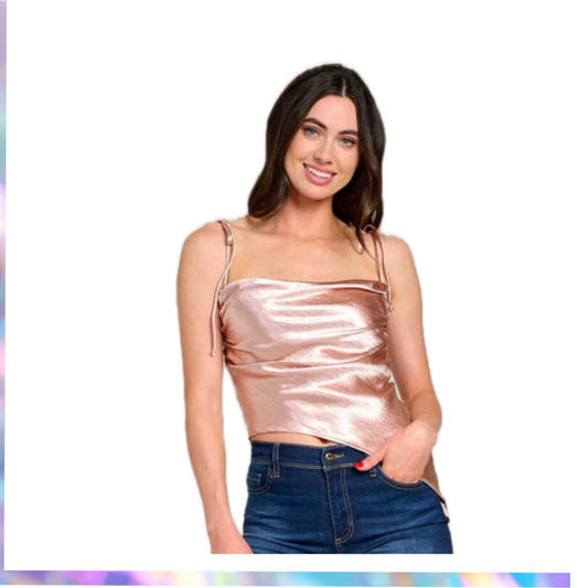 Shop Neighbor-WOMEN'S SLEEVELESS COWL NECK HIGH-LOW TOP