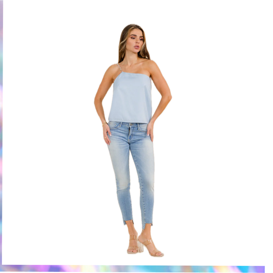 Ontwelfth - WOMEN'S SLEEVELESS ONE SHOULDER TANK TOP