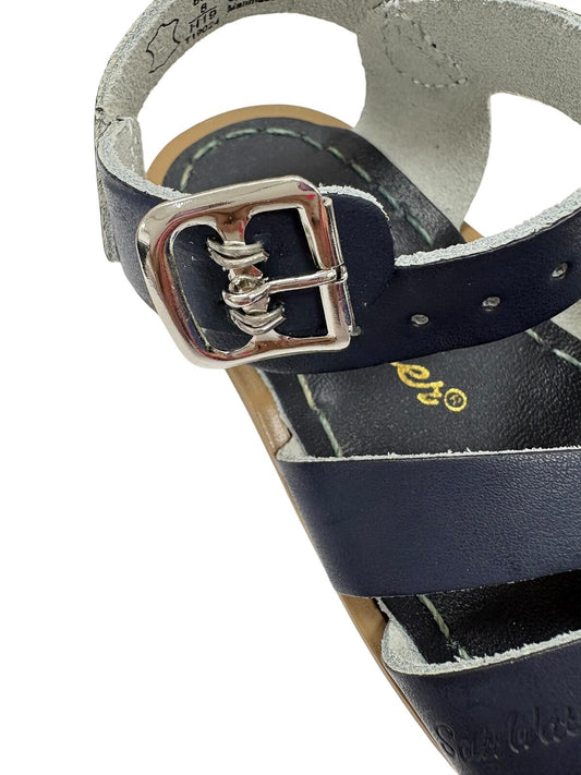 Sun-San Salt Water Sandals Kids Size 8 Navy Blue Original 800 Series