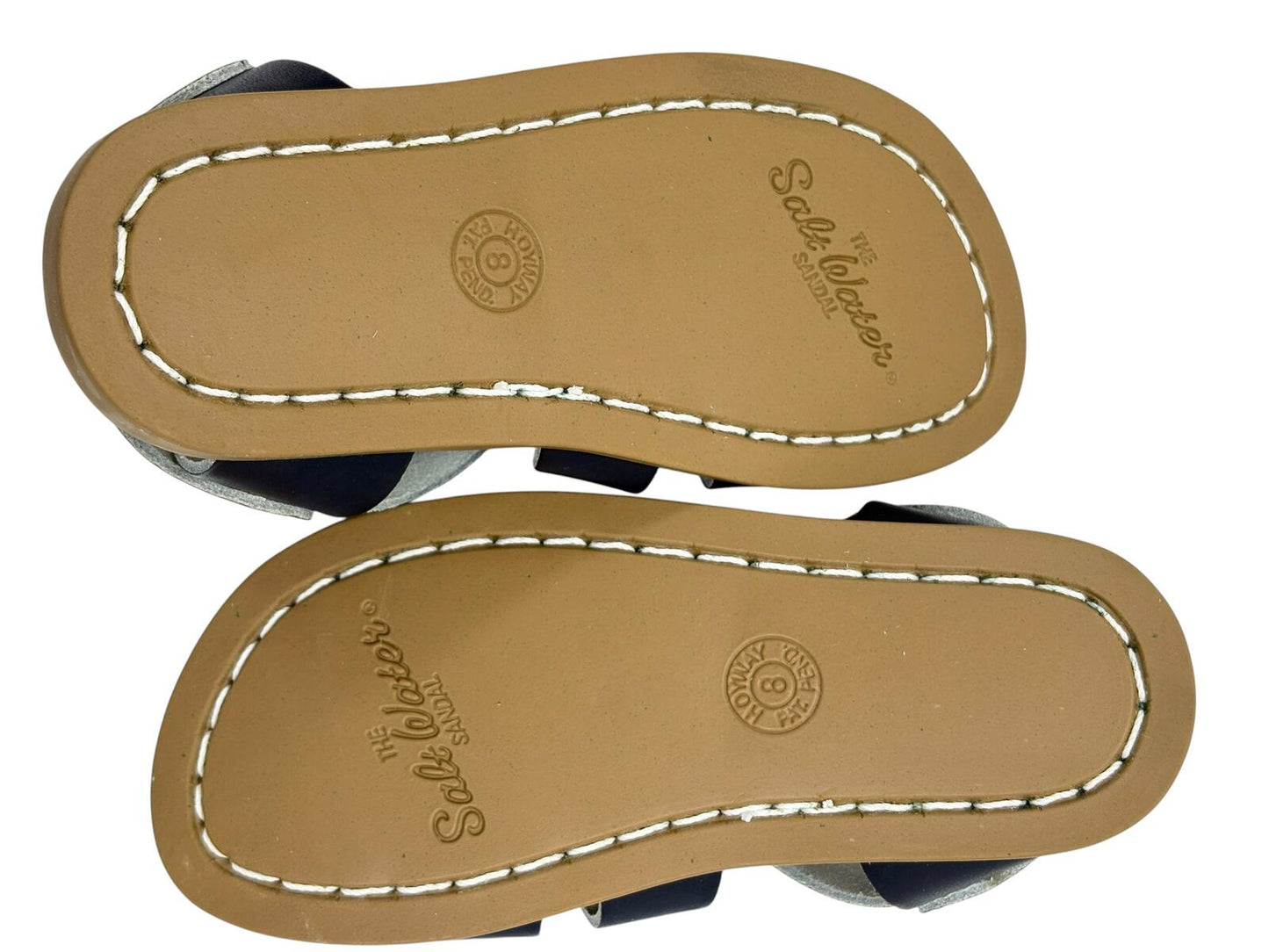 Sun-San Salt Water Sandals Kids Size 8 Navy Blue Original 800 Series New in Box