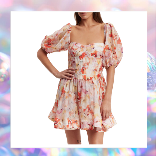 Bardot Kiah Mini Floral Corset Dress