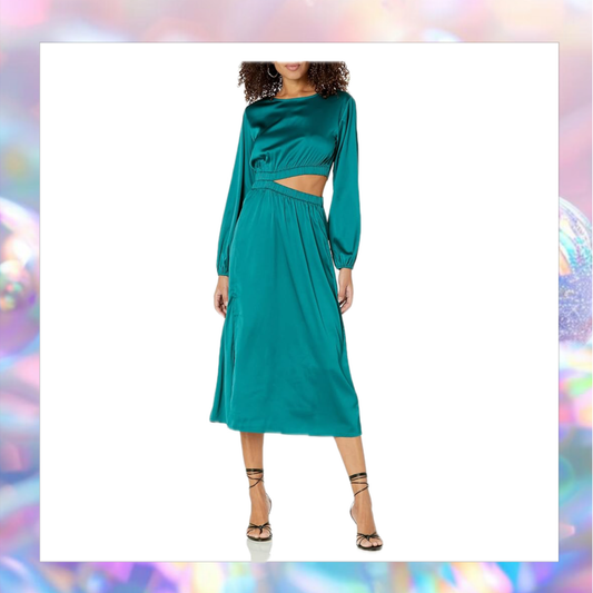 Long Sleeve Cut Out Midi Dress