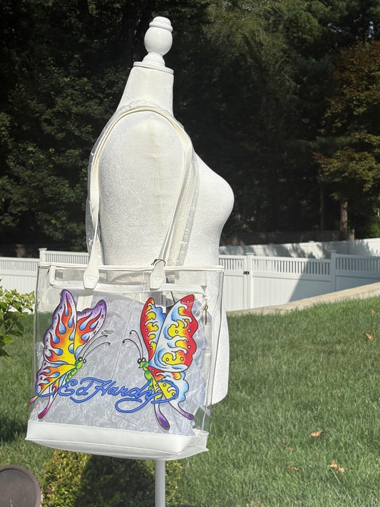 Ed Hardy Butterfly Beach Bag