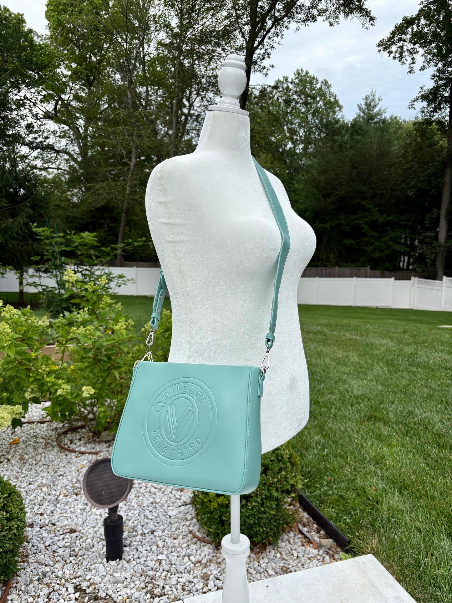 Valentino Orlandi Logo Embossed Crossbody