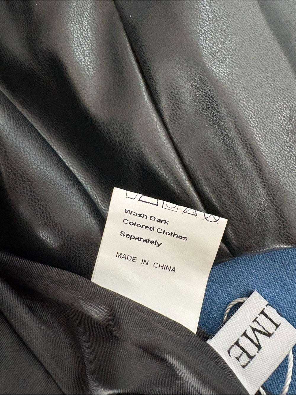 Attrime Faux Leather & Denim Moto Jacket 
NWT Size Small