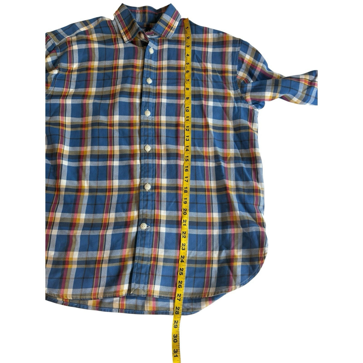 Polo Ralph Lauren Women’s Relaxed Fit Plaid Cotton Shirt Size 10 Pony Logo Preloved