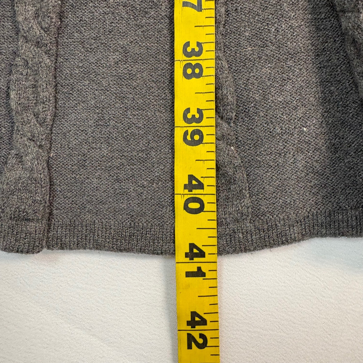 Eliza J Cable Knit Gray Long Sleeve Dress Size XS with Back Zipper Preloved