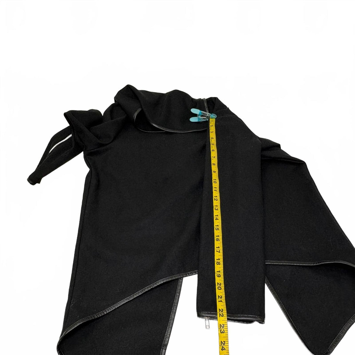 Oshoplive Women's Black Open Front Draped Cardigan Jacket Size M 100% Polyester NWT