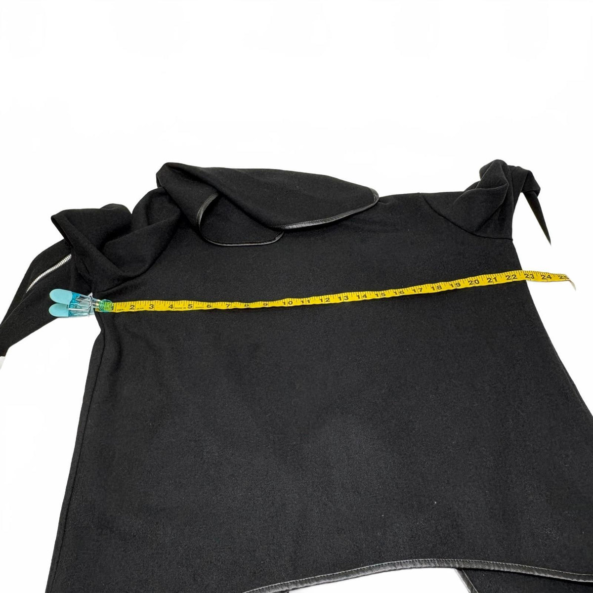 Oshoplive Women's Black Open Front Draped Cardigan Jacket Size M 100% Polyester NWT