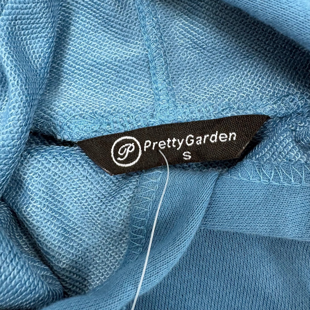 PrettyGarden Women's Blue Hoodie Sweatshirt Size S Polyester Cotton Blend NWT