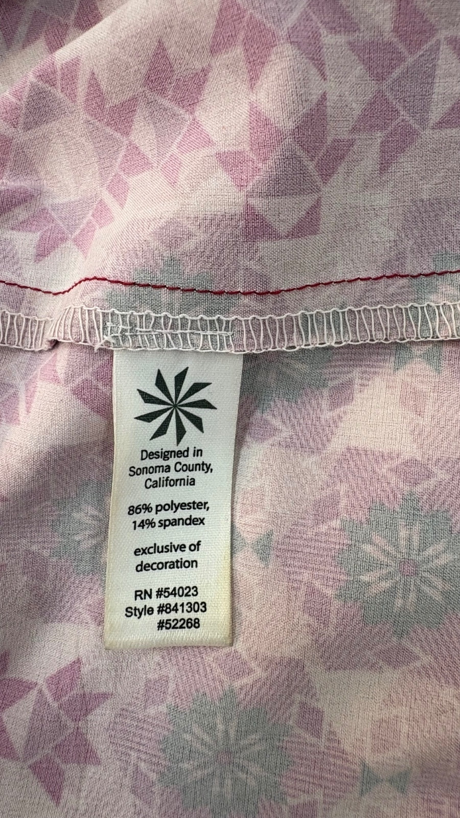 Athleta Women's Size 6 Halter Neck Summer Dress Pink and Red Geometric Pattern Preloved