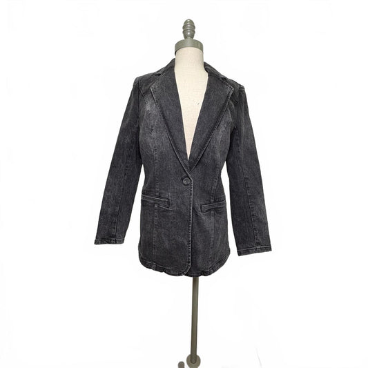 Lndn Women's Black Denim Jacket New Without Tags Size Medium NWOT