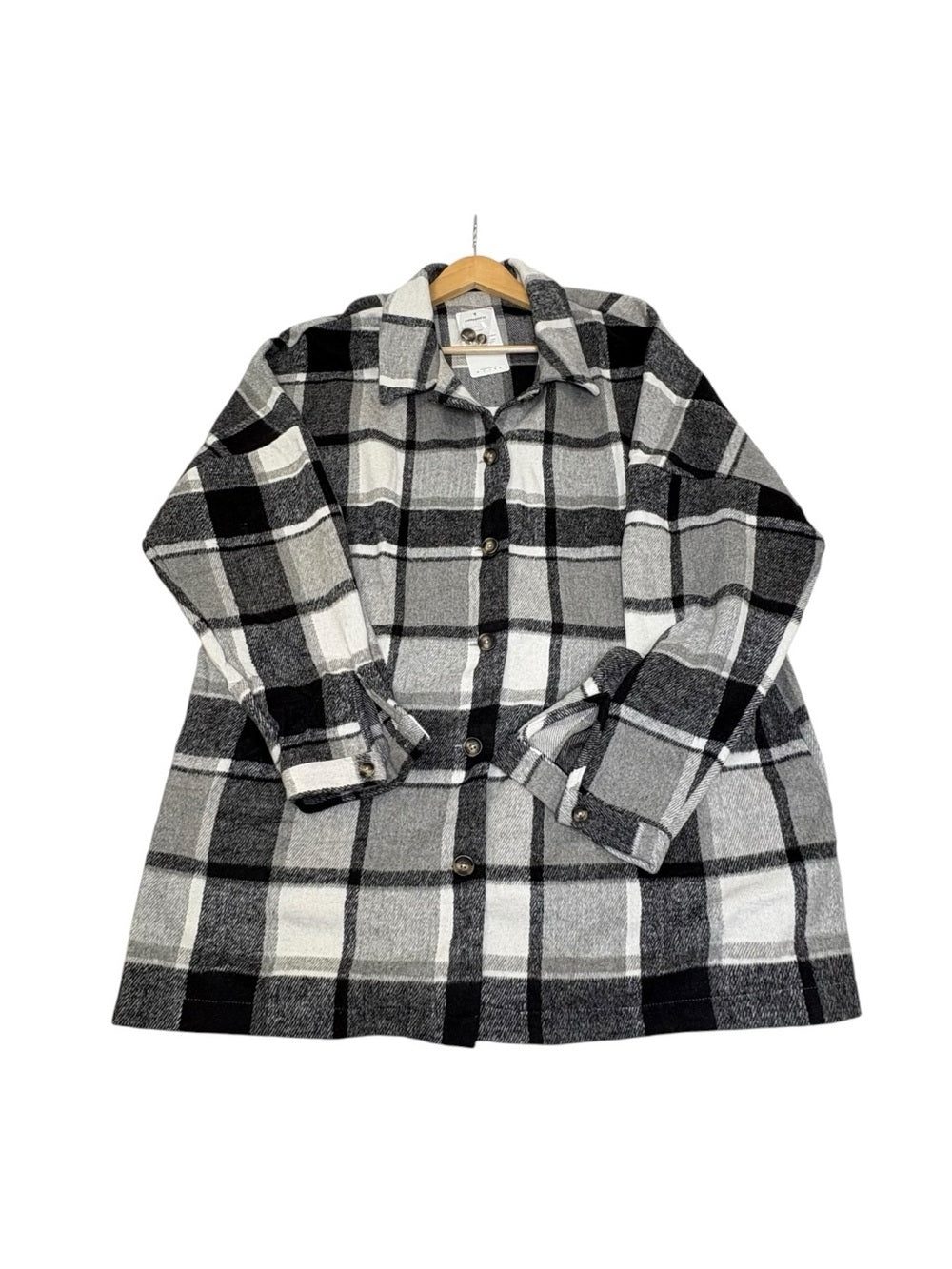 PRETTYGARDEN Women's Fall Clothes Plaid Shacket Jacket size XXL NWT