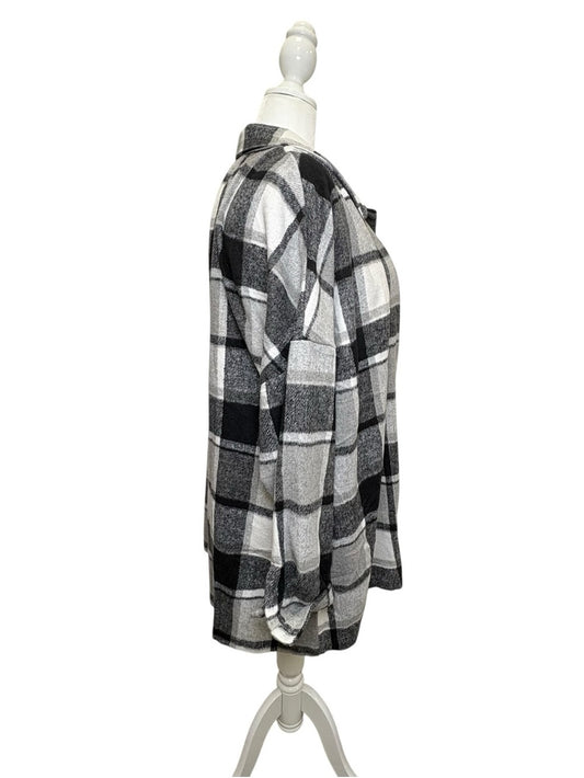 PRETTYGARDEN Women's Fall Clothes Plaid Shacket Jacket size XXL NWT