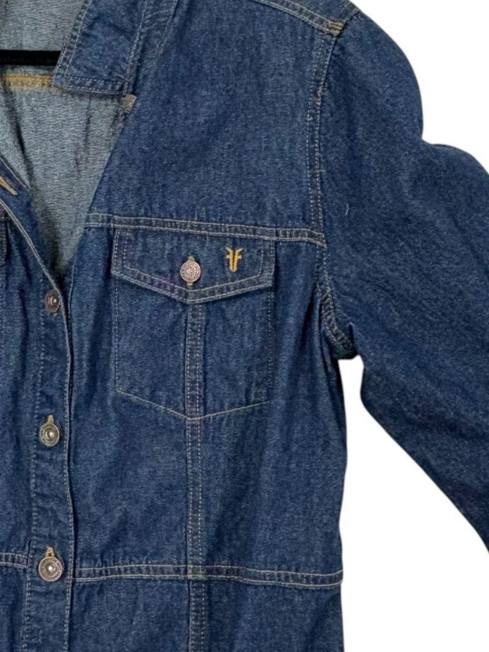 Frye Dark Blue Denim Button-Front Mini Dress size Medium and Large NWOT
