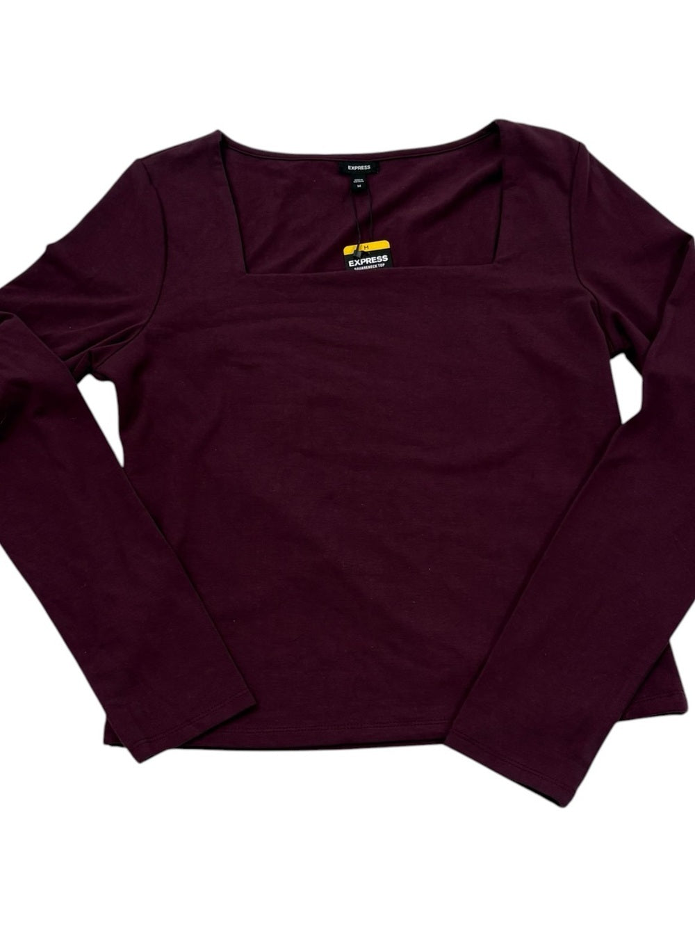 Express Women's Deep Burgundy Long Sleeve Top Small and Medium NWT