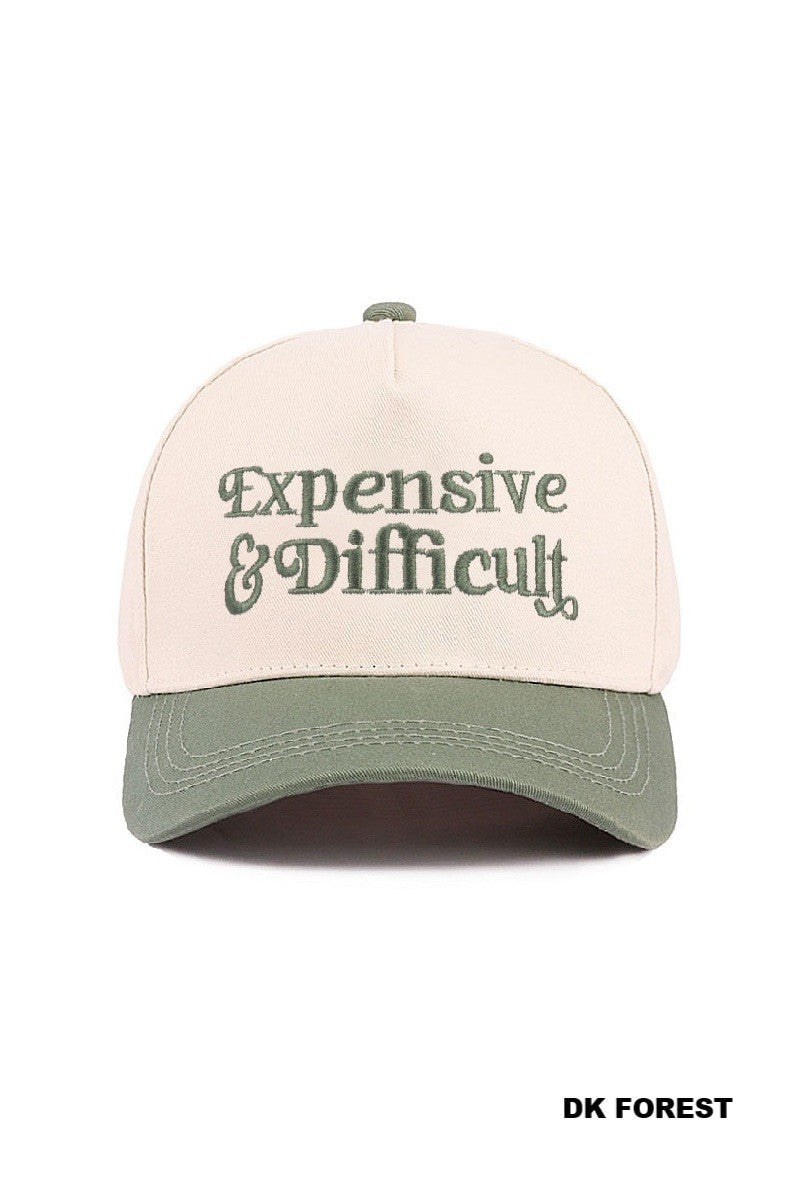 Expensive & Difficult - Two Tone Canvas Trucker Cotton Cap