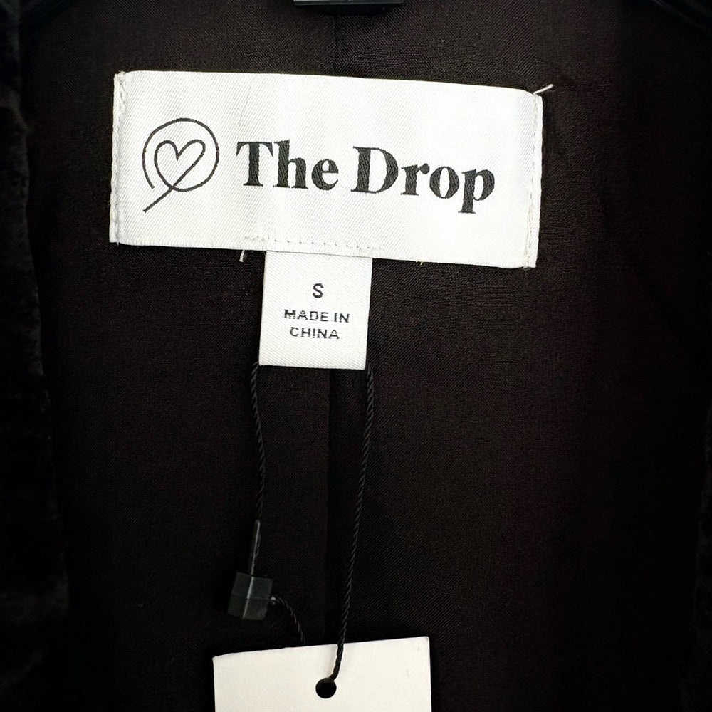 The Drop Luxurious Black Velvet Women's Blazer Size Small NWT
