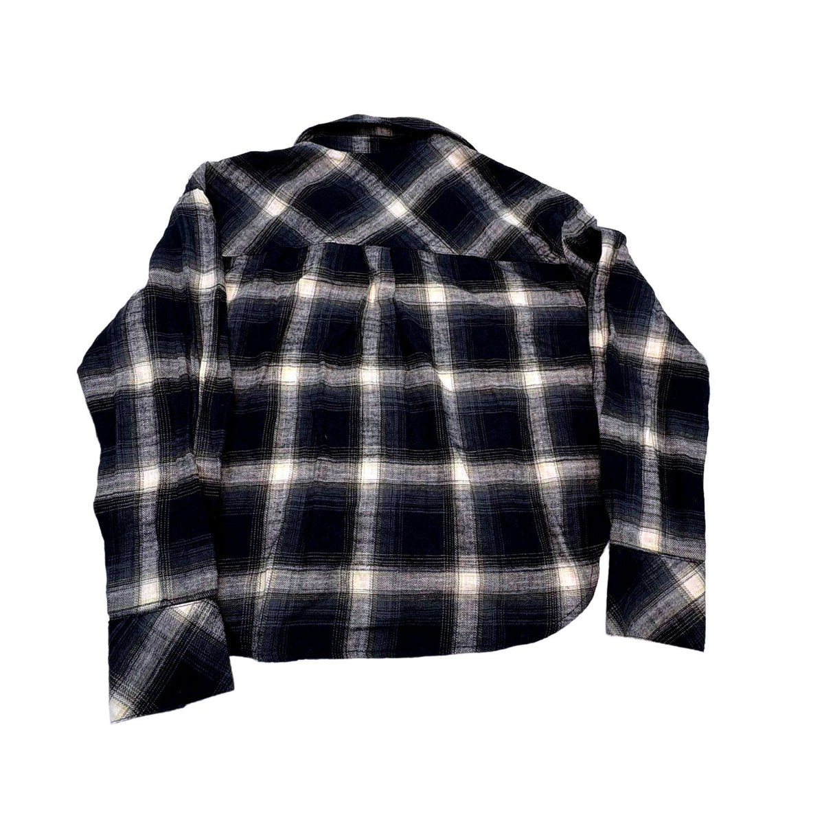 Scotch and Soda Women's Flannel Plaid Navy and Cream  New