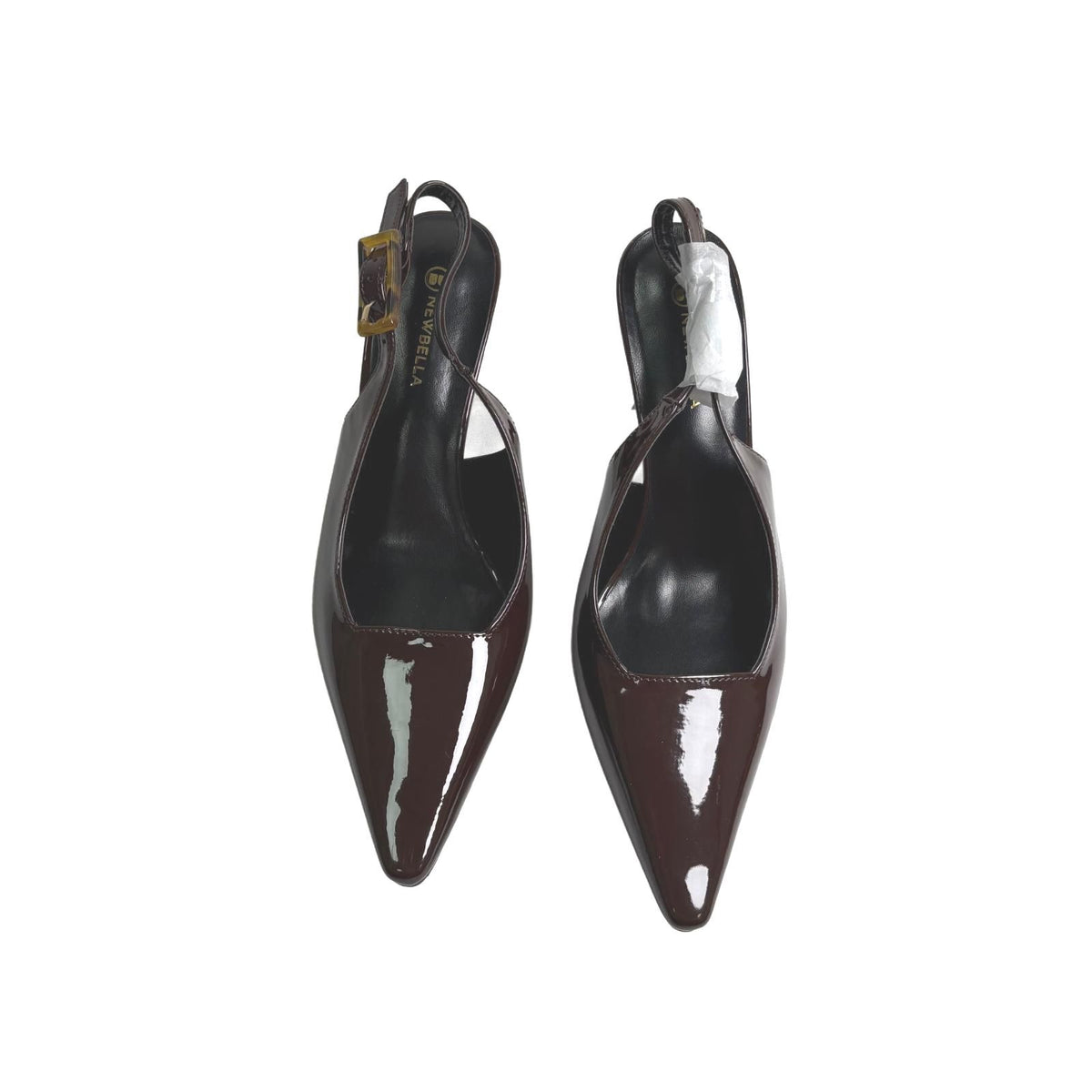 Newbella burgundy patent leather slingback  pump size 7.5