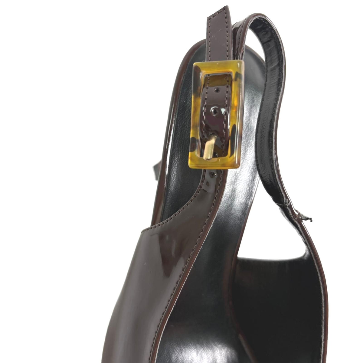 Newbella burgundy patent leather slingback  pump size 7.5